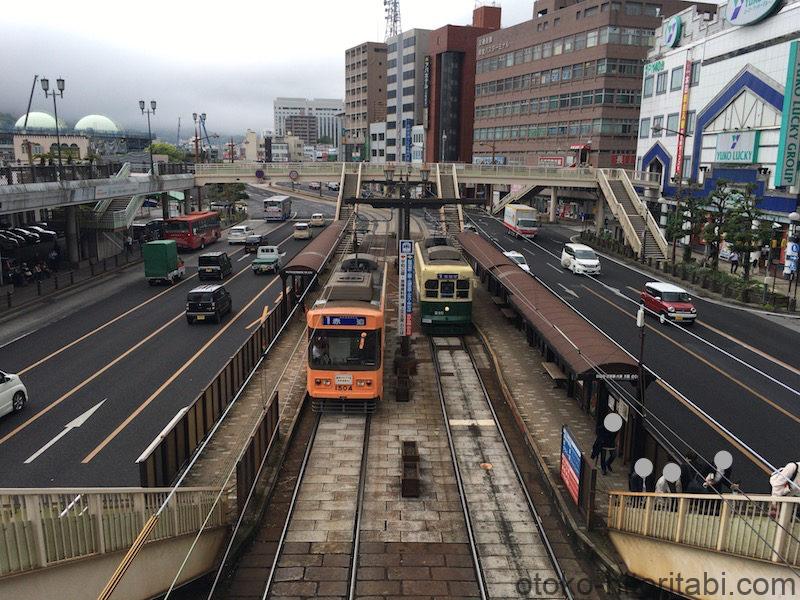 長崎駅前の路面電車