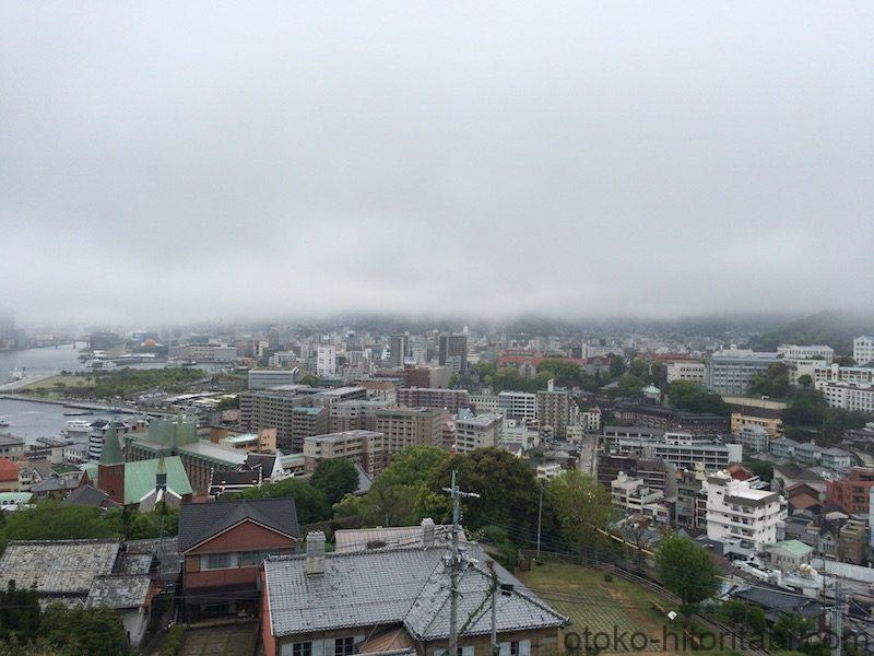 グラバー園入口からの景色