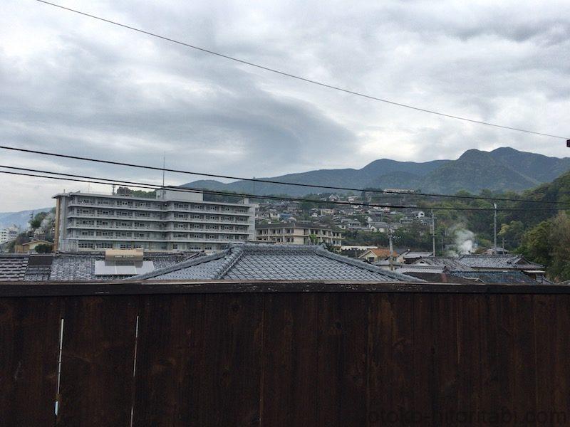 小浜温泉 旅館 國崎 貸切風呂 温泉 露天風呂からの眺め