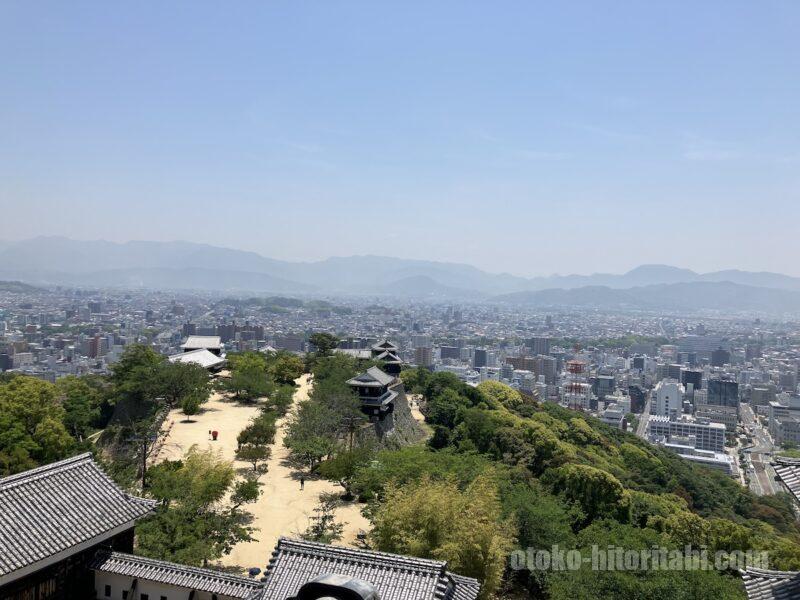 松山城 天守閣からの景色・眺め