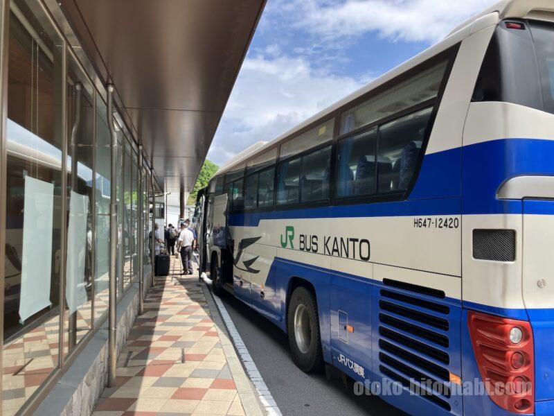 長野原草津口駅発草津温泉バスターミナル行きのバス